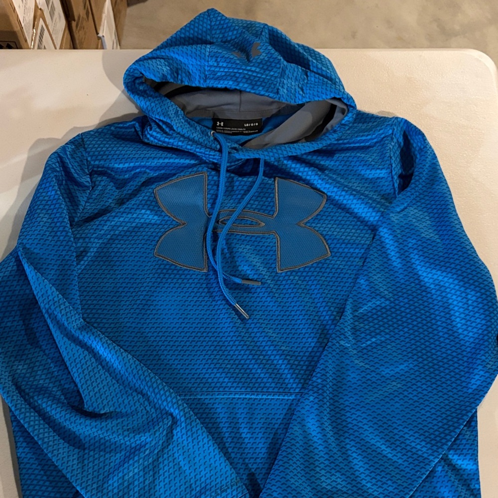 Under Armour Electric Blue Logo Hooded Pullover